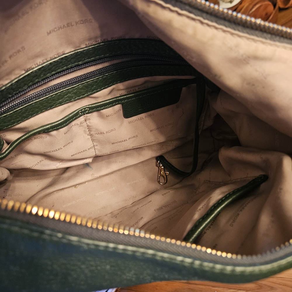 Michael Kors Dark Green Hobo Bag - Picture 4 of 4